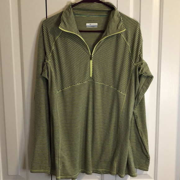 Columbia Tops - Columbia gray neon yellow pull over shirt size XL